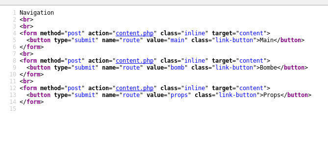 screenshot of source code showing RFI