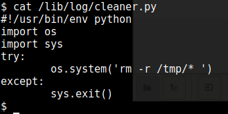 python script cleans temp folder