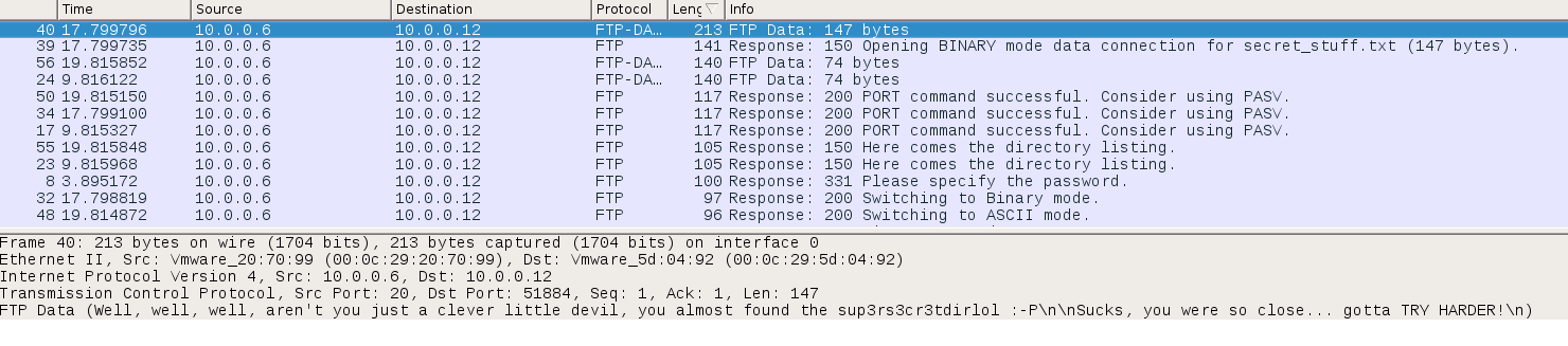 wireshark message