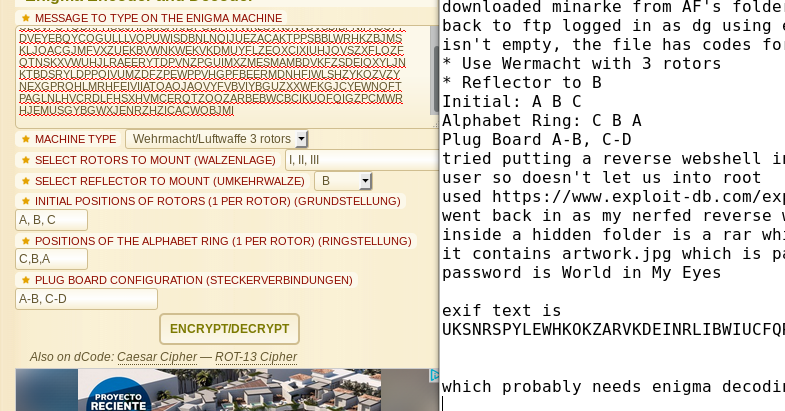 running the enigma decoder